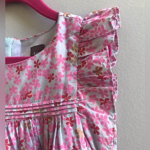 Tea Collection Pink Floral Dress, Size 5 - Picture 4 of 5